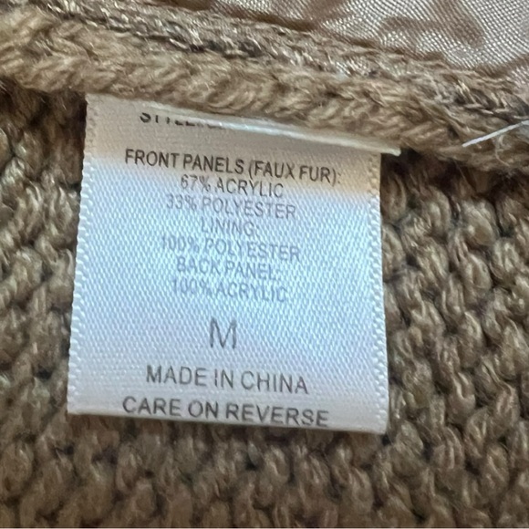 Cozy Eyeshadow Faux Fur Sweater Cardigan Vest Sz M - Picture 12 of 15